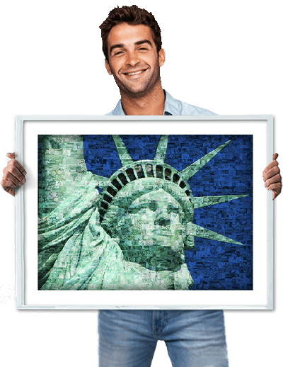 silver frame liberty mosaic