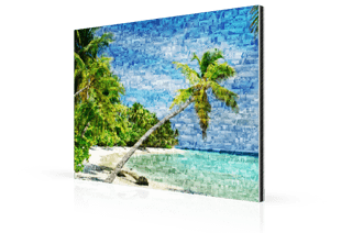 photo mosaic alu-dibond beach small