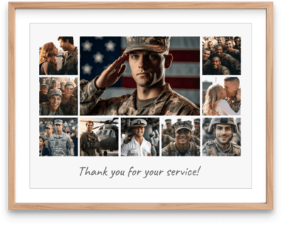 service member thank you collage