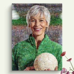 Sports Photo Mosaic for Coach as thank you gift filled with many sport photos from the season